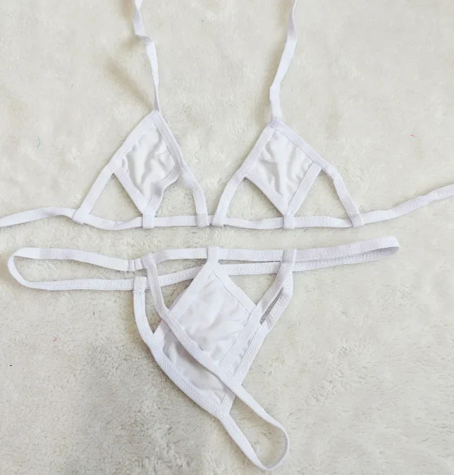 bikini diamond hollow colorful bra and panty swimwear set