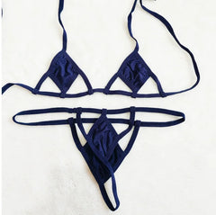 bikini diamond hollow colorful bra and panty swimwear set