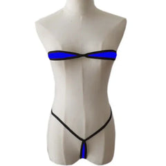bikini lace-up lingerie milk silk fabric multi-colour bra tube top panties thong set