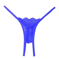 coloured open-crotch thongs