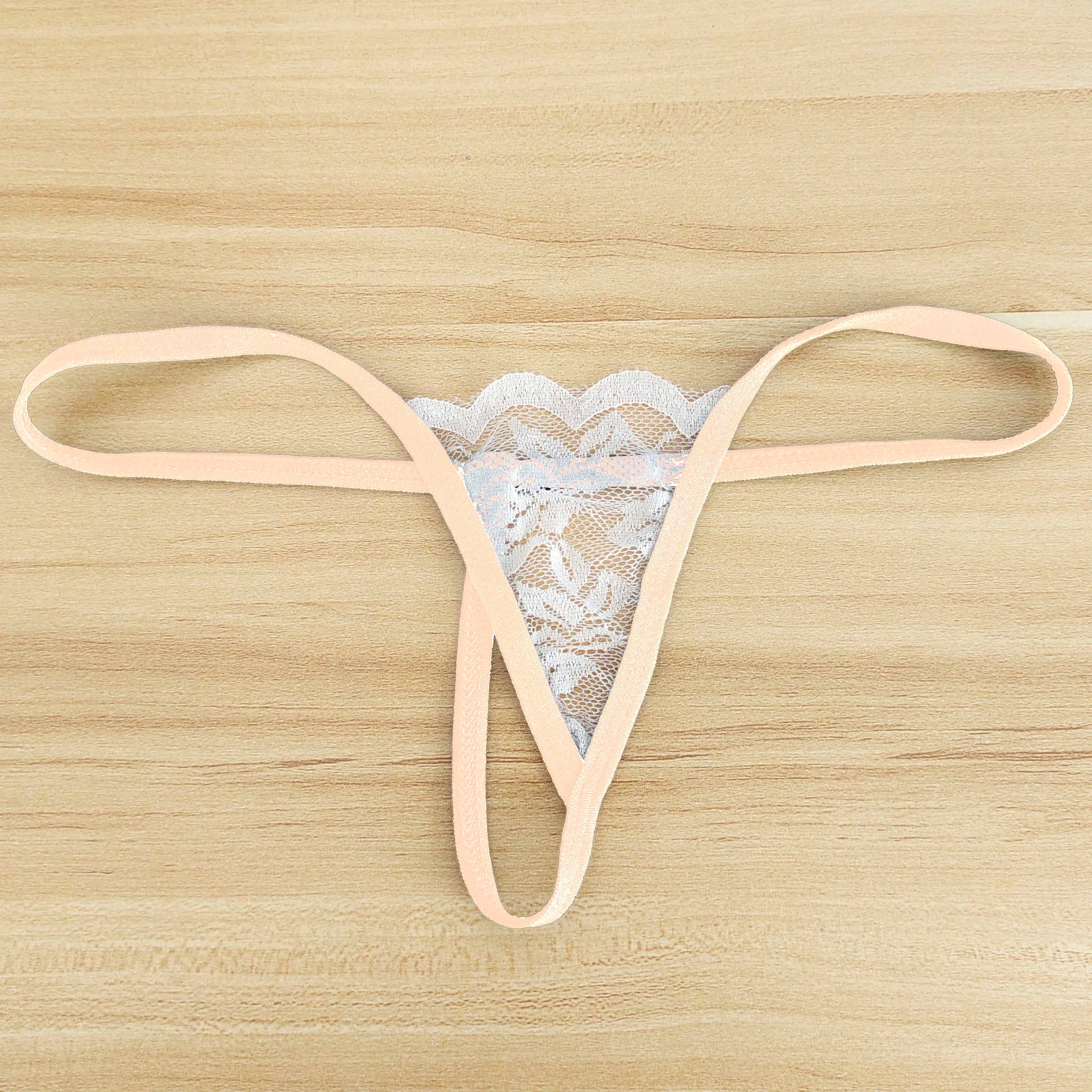 erotic lingerie lace panties swimwear T-back multi-colour elastic thong see-through swim shorts