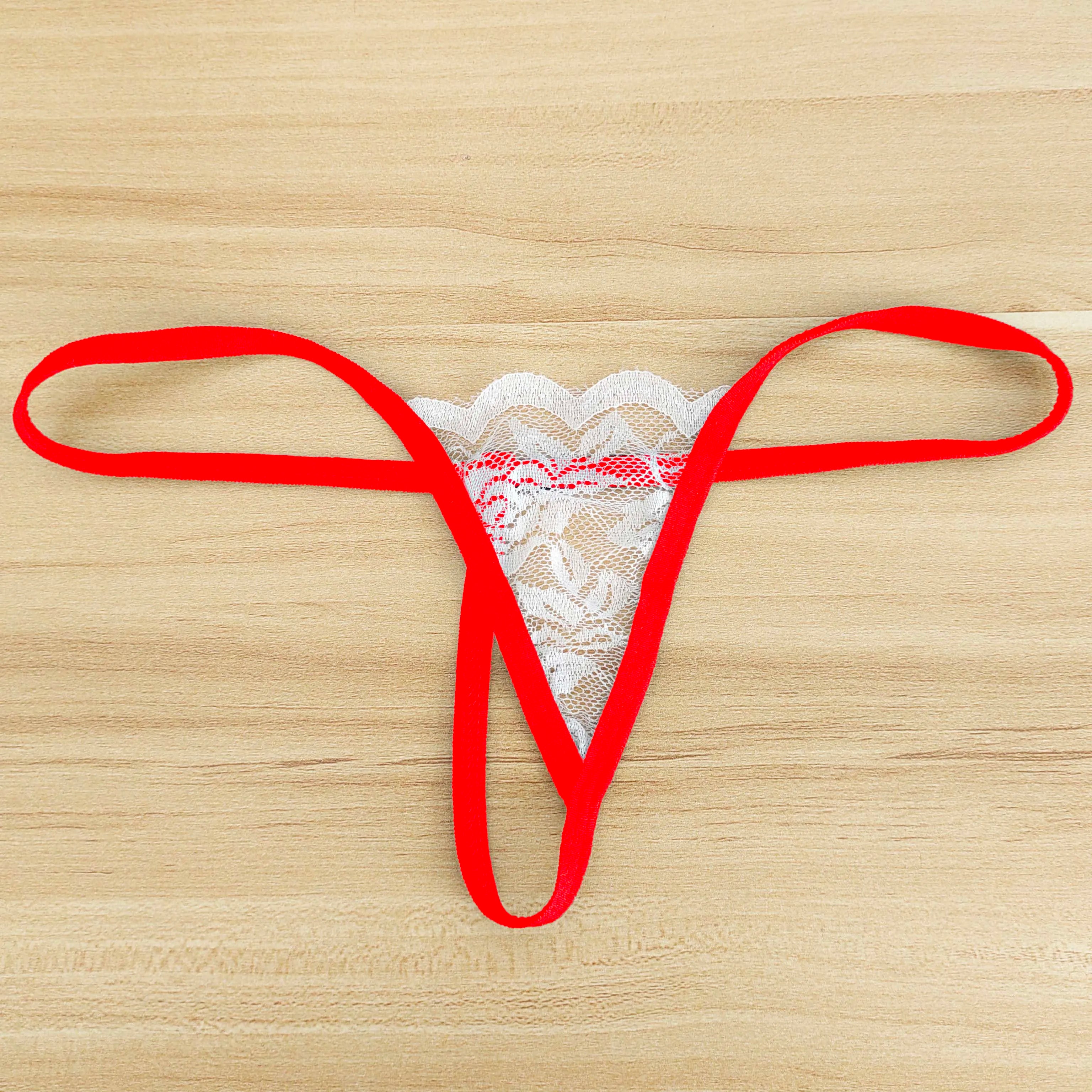 erotic lingerie lace panties swimwear T-back multi-colour elastic thong see-through swim shorts