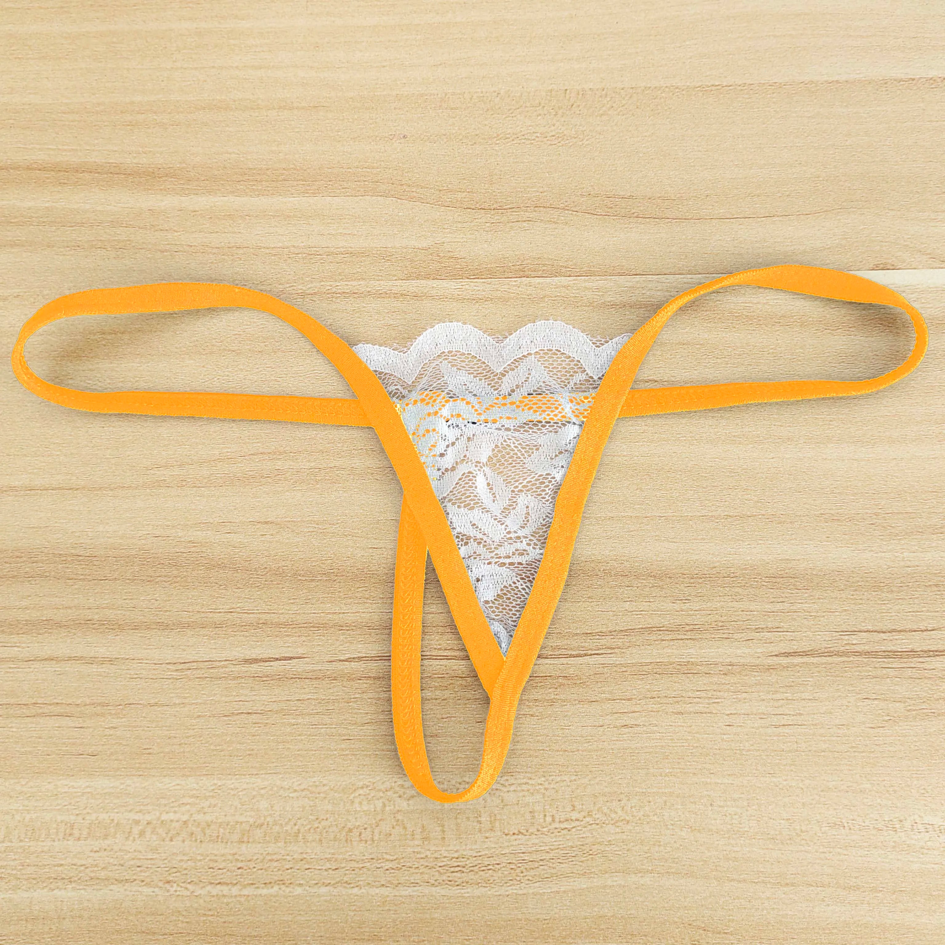 erotic lingerie lace panties swimwear T-back multi-colour elastic thong see-through swim shorts