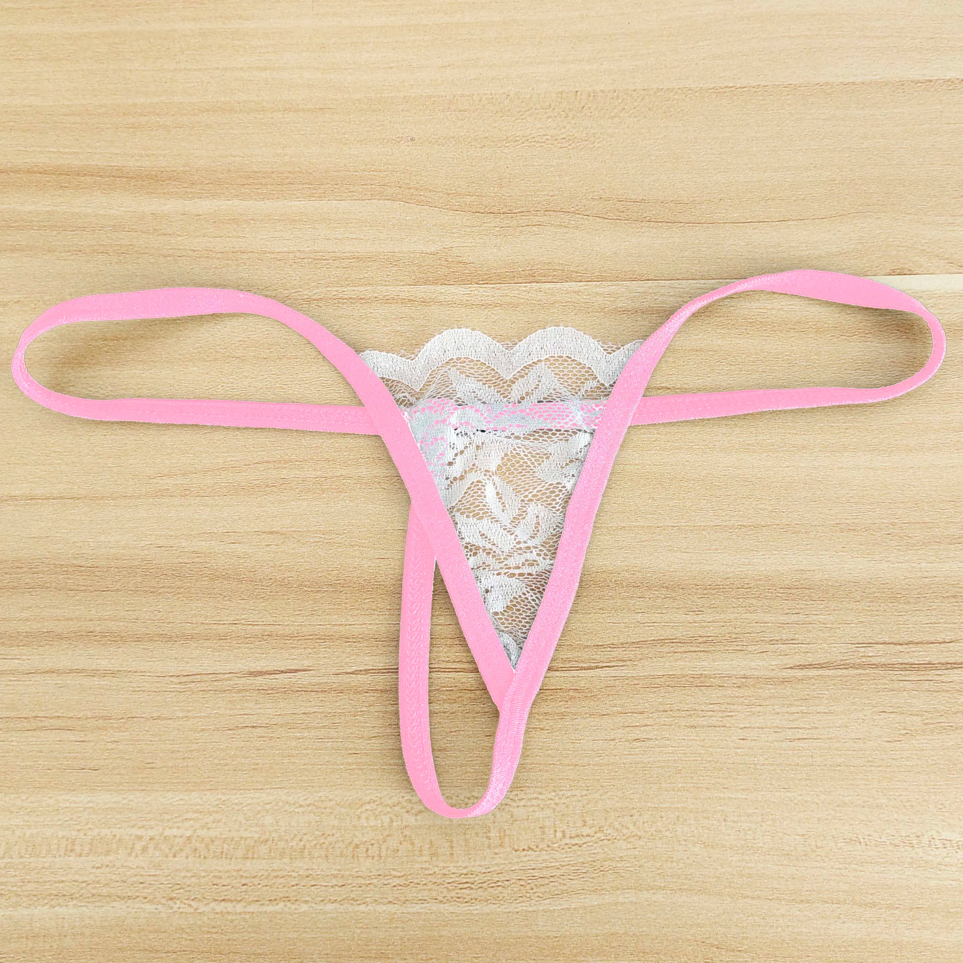 erotic lingerie lace panties swimwear T-back multi-colour elastic thong see-through swim shorts