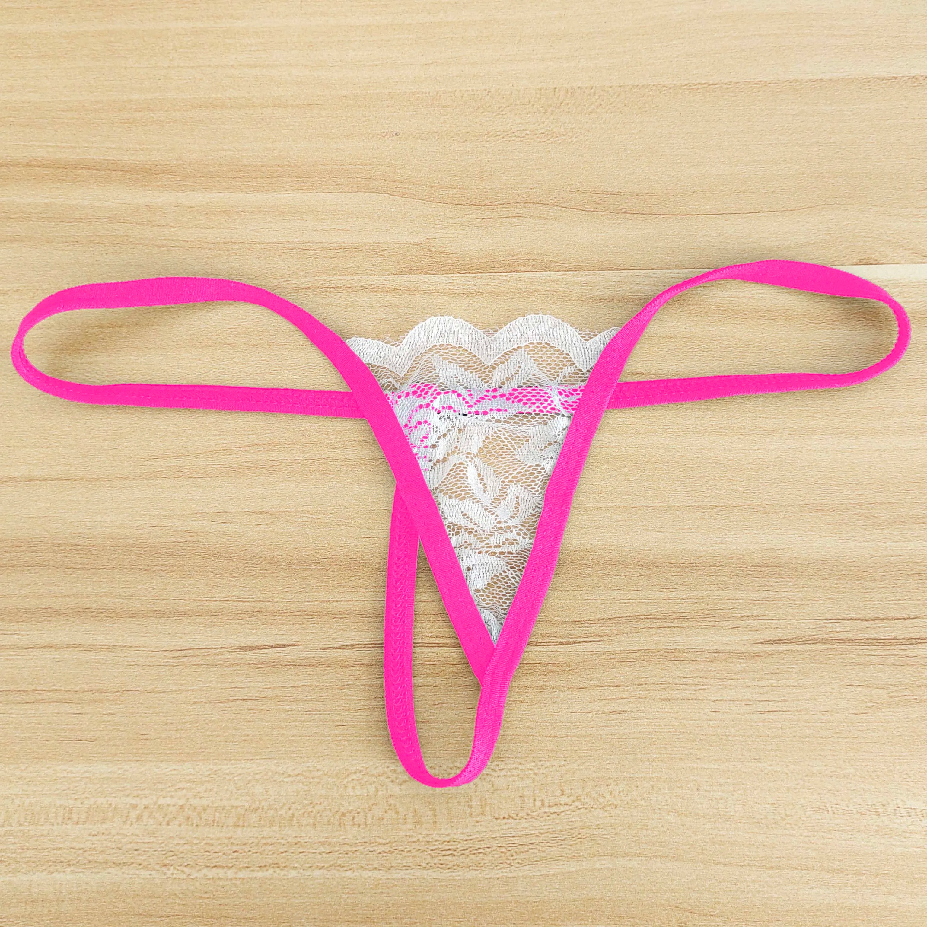 erotic lingerie lace panties swimwear T-back multi-colour elastic thong see-through swim shorts