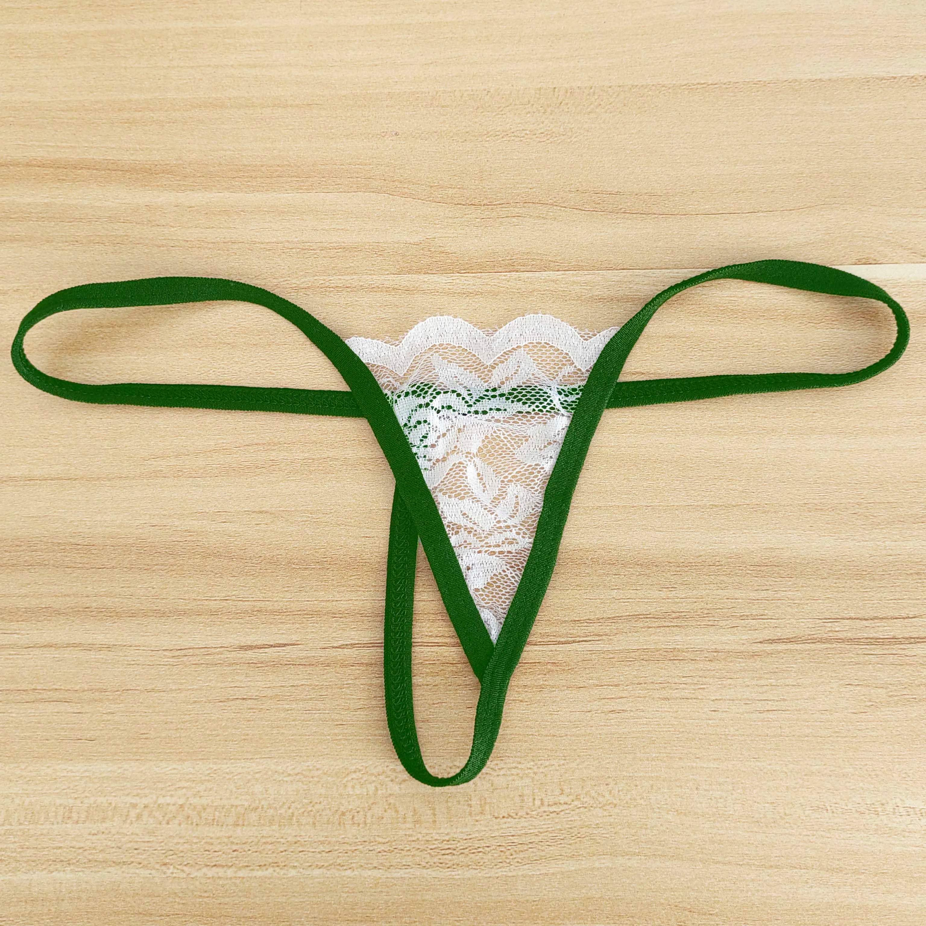 erotic lingerie lace panties swimwear T-back multi-colour elastic thong see-through swim shorts