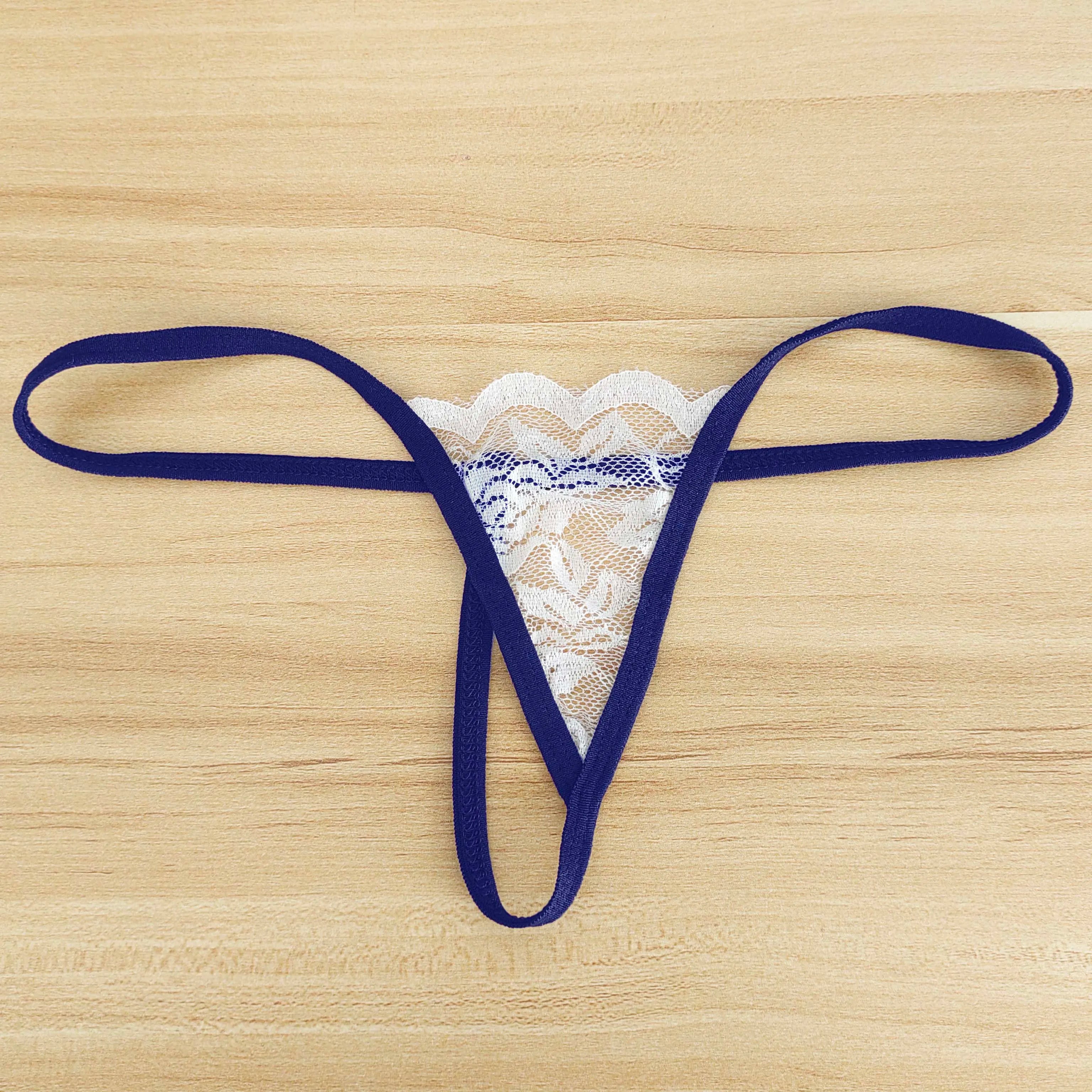 erotic lingerie lace panties swimwear T-back multi-colour elastic thong see-through swim shorts
