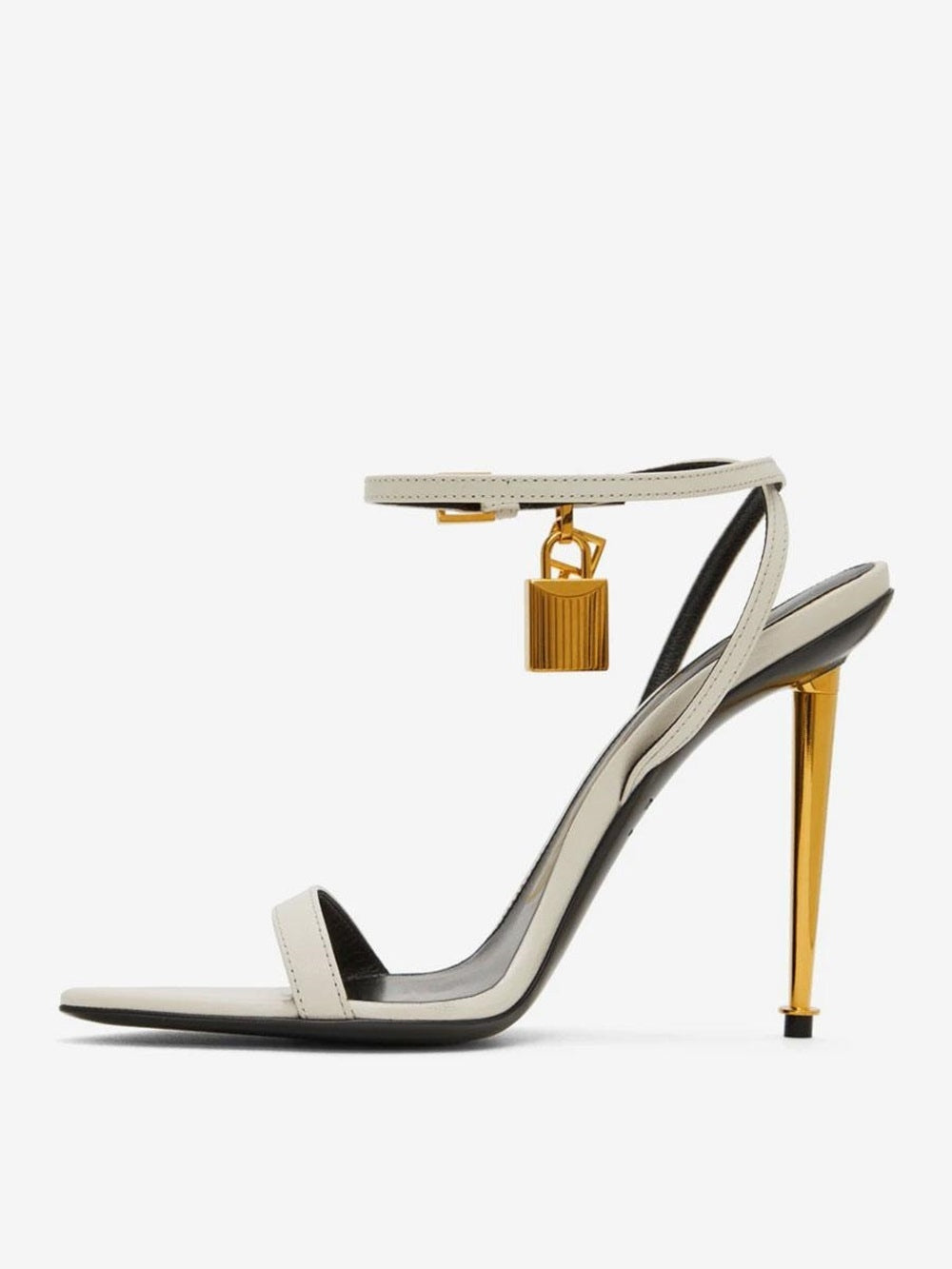 Women's Ankle Strap Stiletto Heel Sandals Prom Shoes With Lock