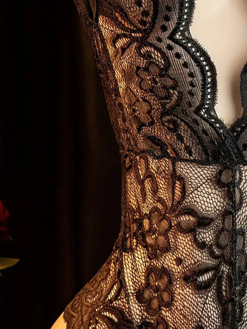 Womens Dresses Deep V Open Bra