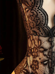 Womens Dresses Deep V Open Bra