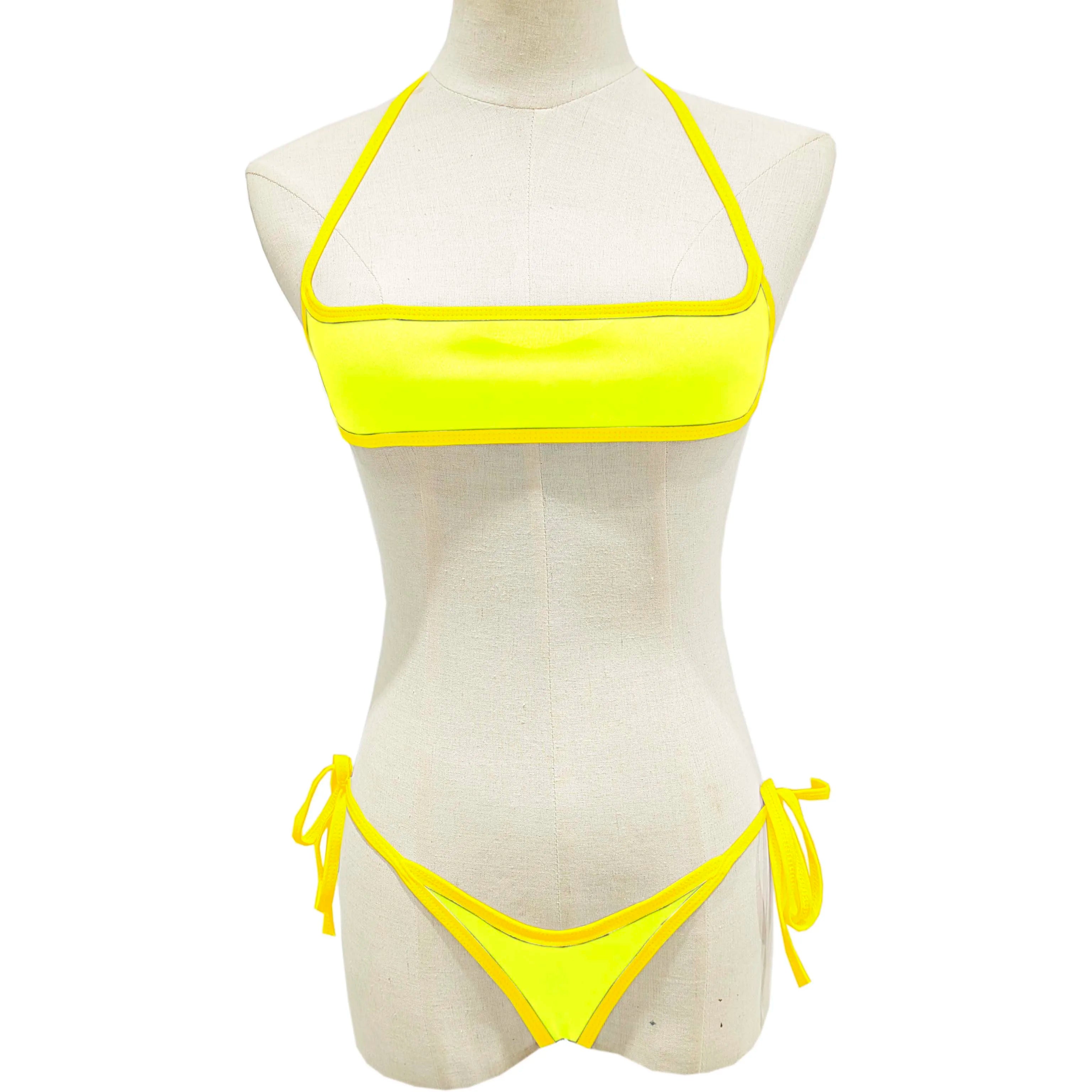 Womens Exotic Sets Triangle Bikini Extreme Sets Hollow Out Micro Thong Swimsuit Mini G-String Swimwear Lingerie Nightwear