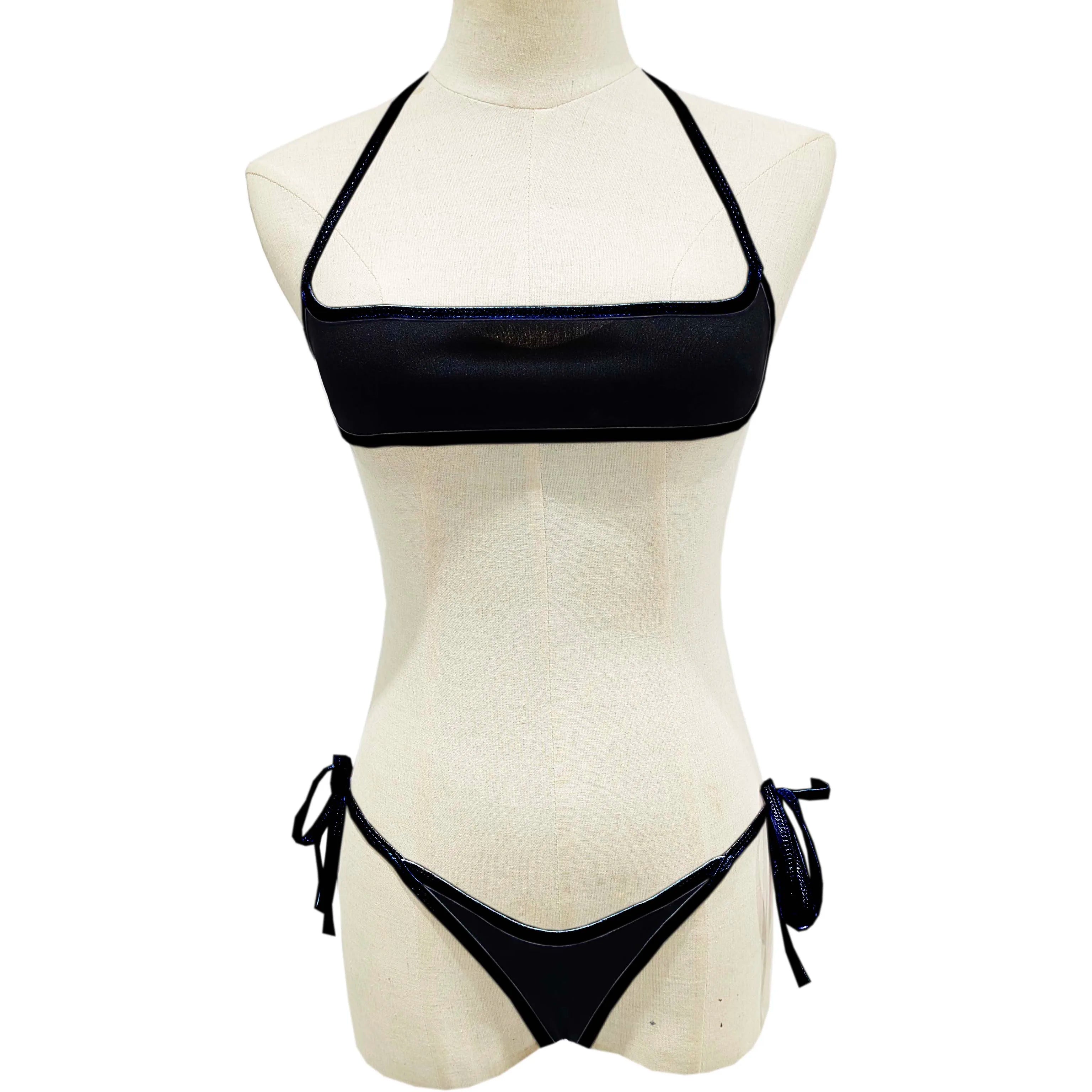 Womens Exotic Sets Triangle Bikini Extreme Sets Hollow Out Micro Thong Swimsuit Mini G-String Swimwear Lingerie Nightwear