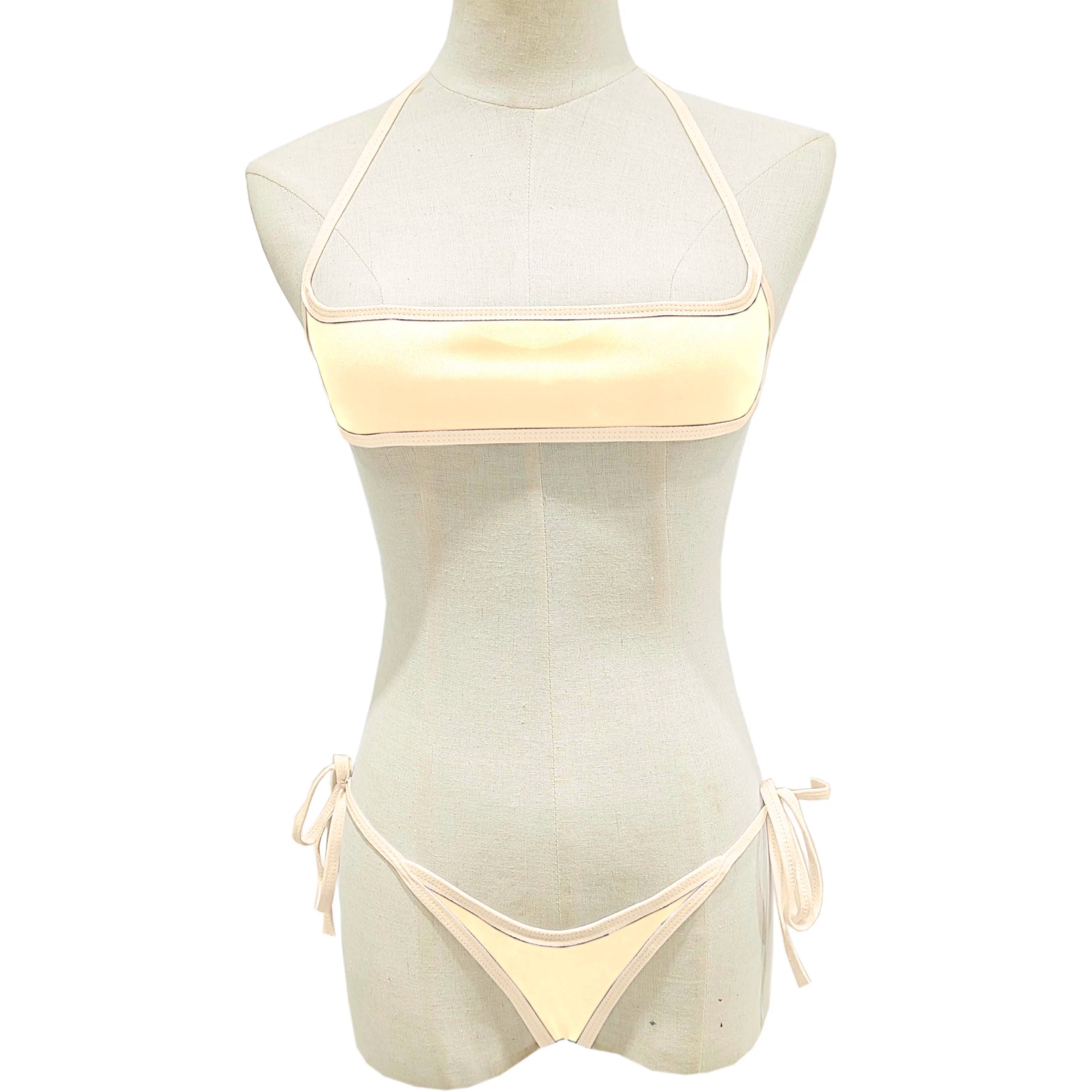 Womens Exotic Sets Triangle Bikini Extreme Sets Hollow Out Micro Thong Swimsuit Mini G-String Swimwear Lingerie Nightwear