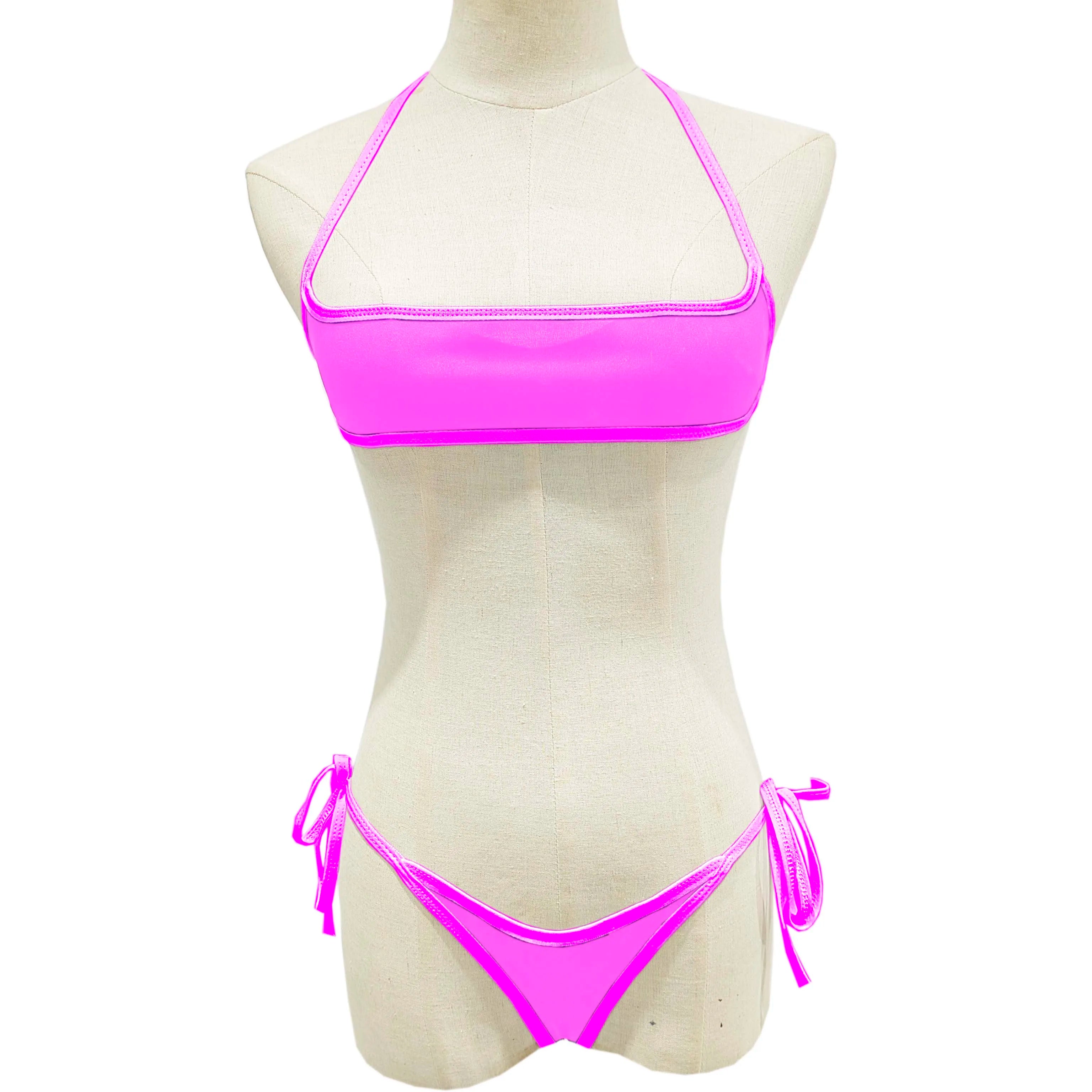 Womens Exotic Sets Triangle Bikini Extreme Sets Hollow Out Micro Thong Swimsuit Mini G-String Swimwear Lingerie Nightwear