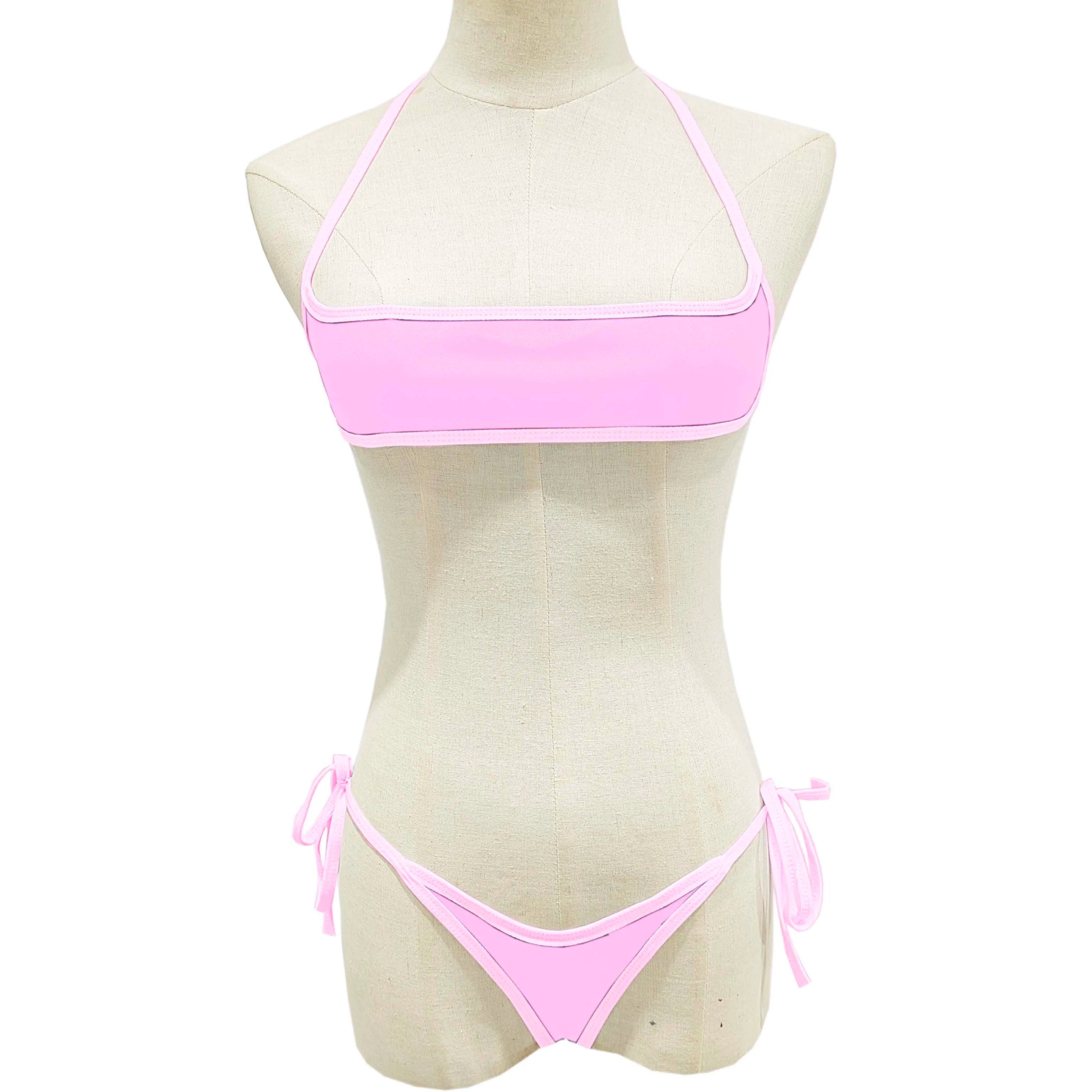 Womens Exotic Sets Triangle Bikini Extreme Sets Hollow Out Micro Thong Swimsuit Mini G-String Swimwear Lingerie Nightwear