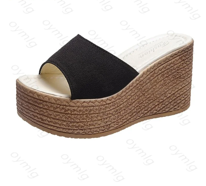 fashion sandals car line non-slip holiday beach seaside slope heel comfortable sandals