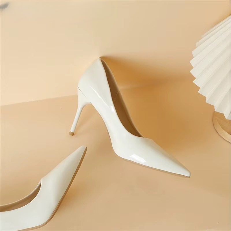Casual Patent Leather Wedding Stiletto Pumps High Heels