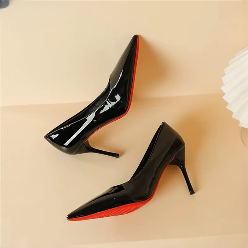 Casual Patent Leather Wedding Stiletto Pumps High Heels