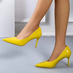 Casual Patent Leather Wedding Stiletto Pumps High Heels